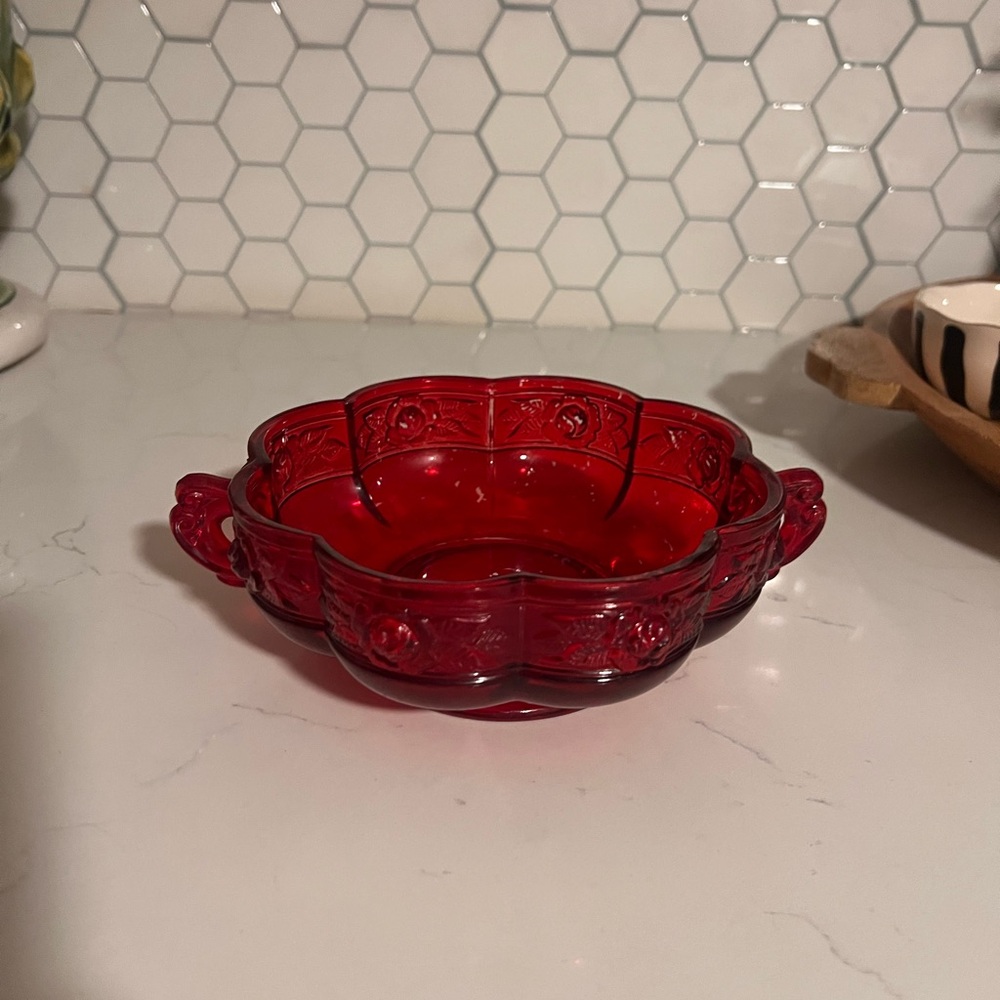 Vintage 1950s Jeanette Glass Bowl